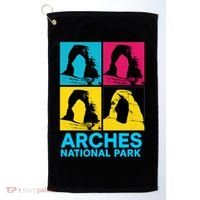 Arches National Park Warhol Style Golf Towel thumb 0