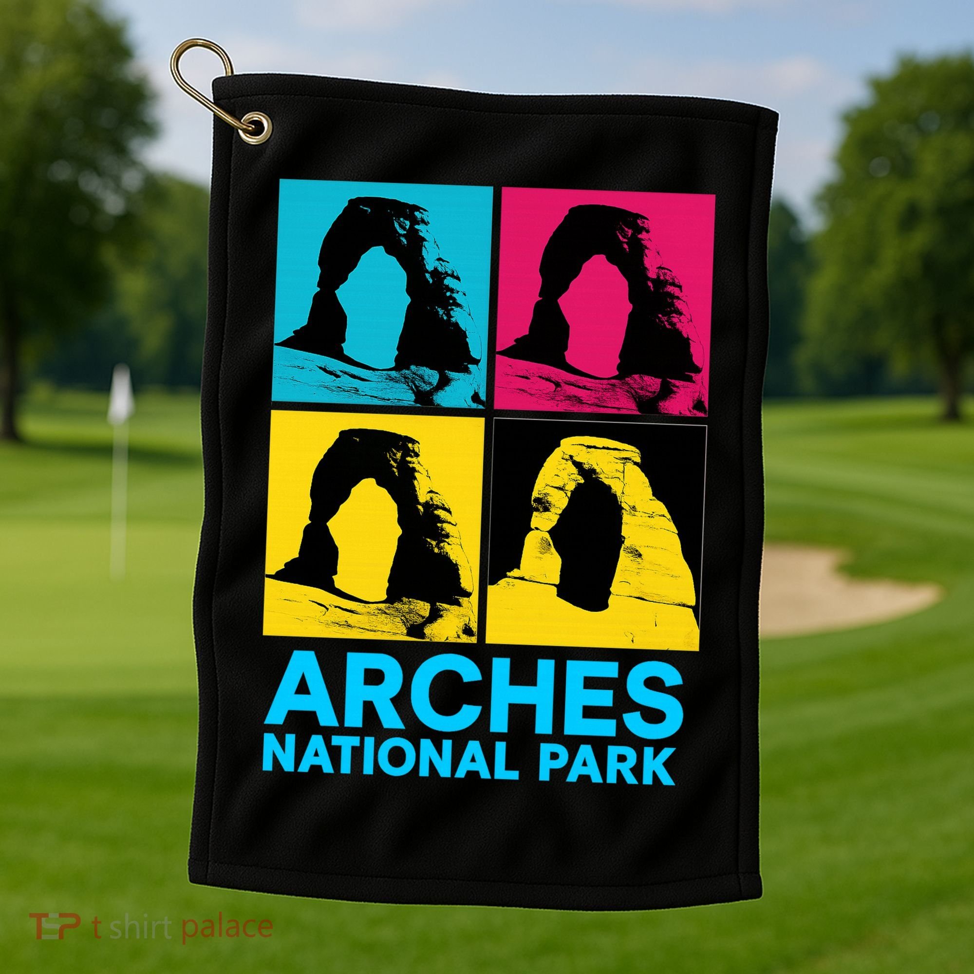 Arches National Park Warhol Style Golf Towel