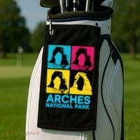 Arches National Park Warhol Style Golf Towel thumb 2