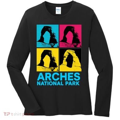 Arches National Park Warhol Style Women's Long Sleeve Shirt