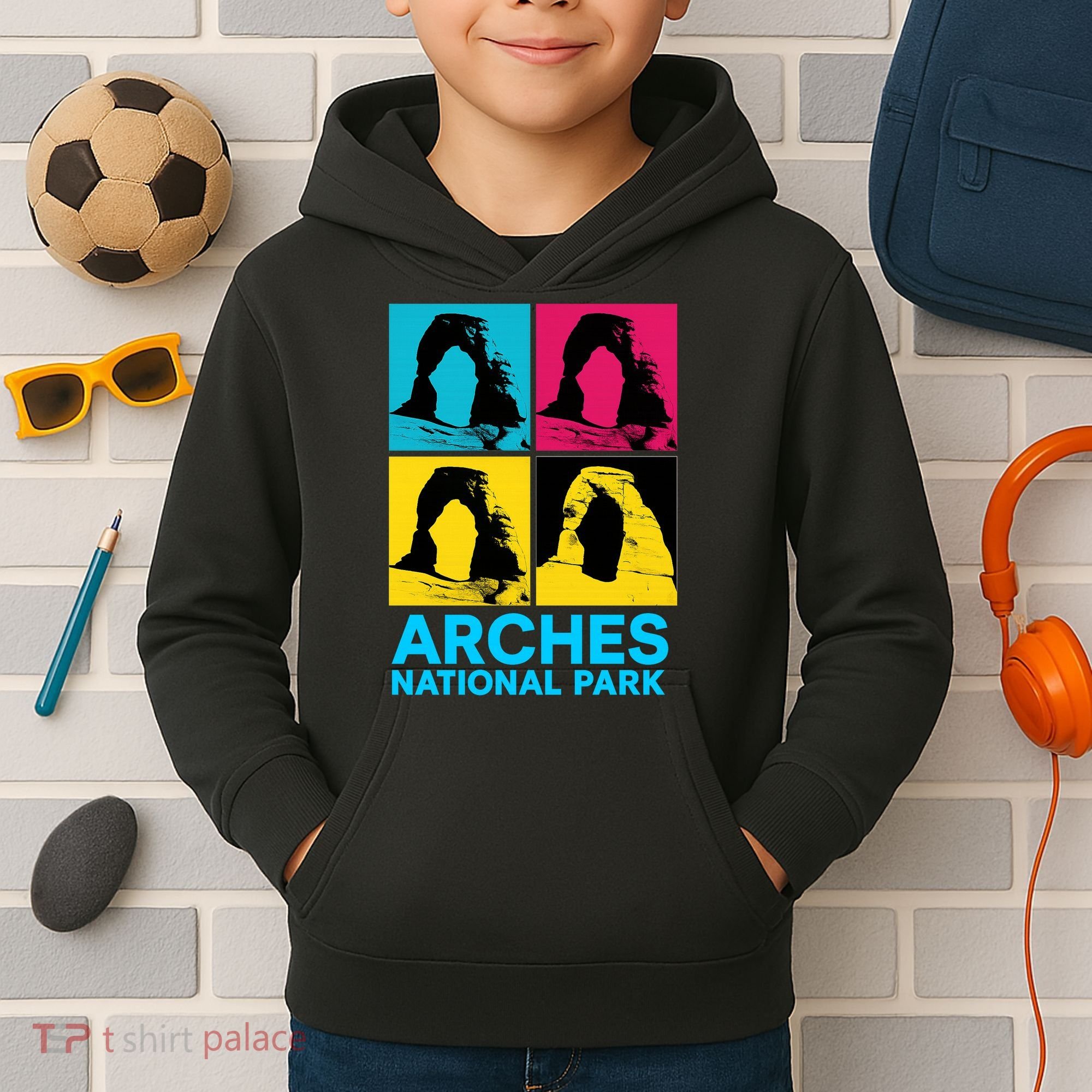Arches National Park Warhol Style Kids Hoodie