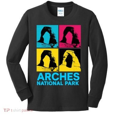 Arches National Park Warhol Style Kids Long Sleeve Shirt