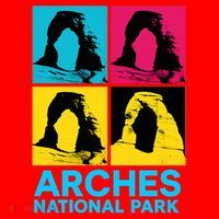Arches National Park Warhol Style Santa Hat thumb 1