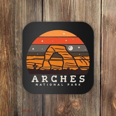 Arches National Park Moab Utah Vintage Coaster