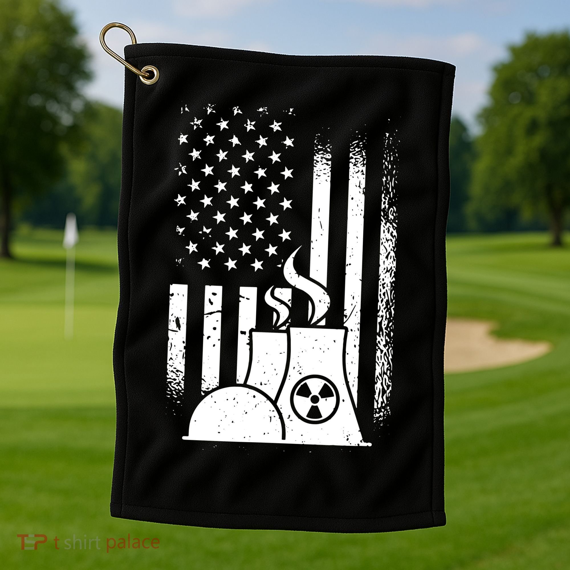 American Nuclear Plant Worker Golf Towel