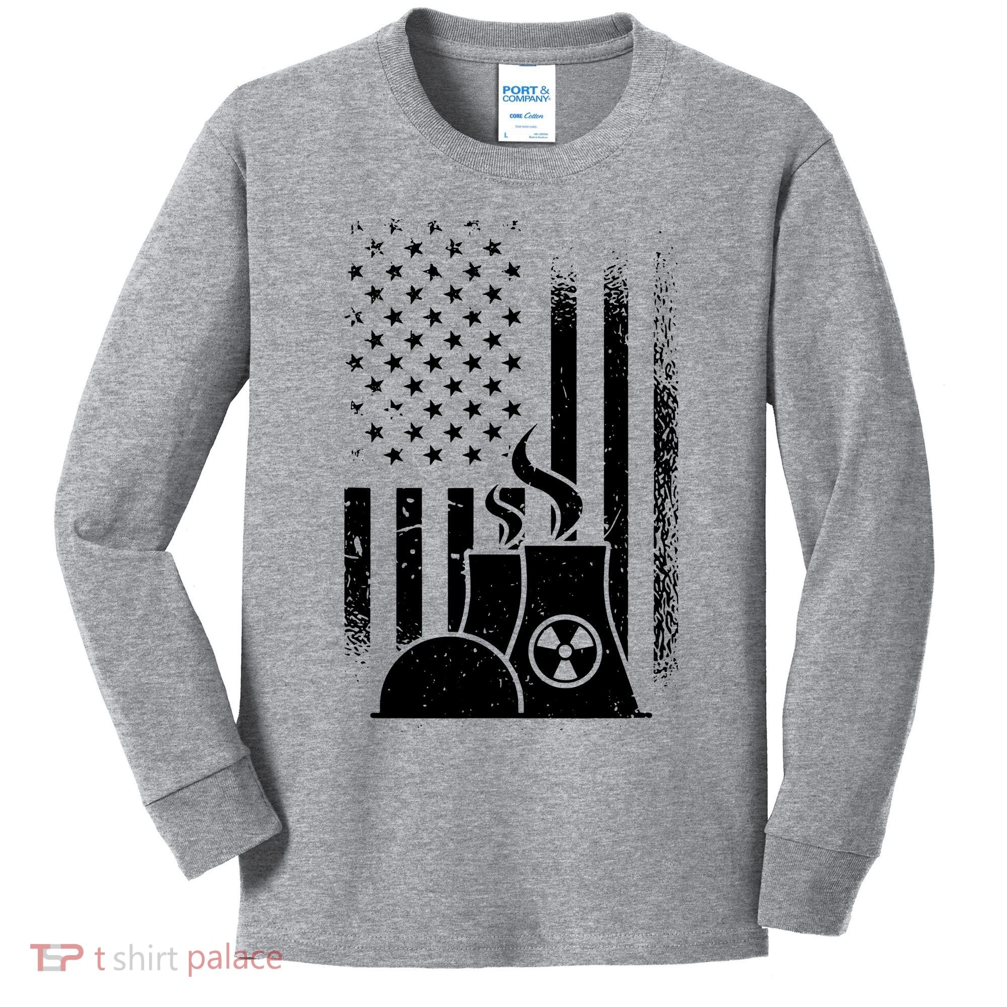 American Nuclear Plant Worker Kids Long Sleeve Shirt