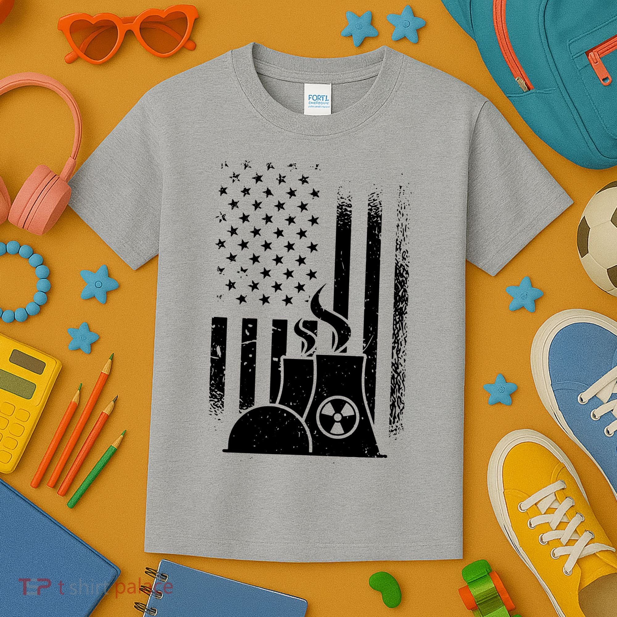 American Nuclear Plant Worker Kids T-Shirt
