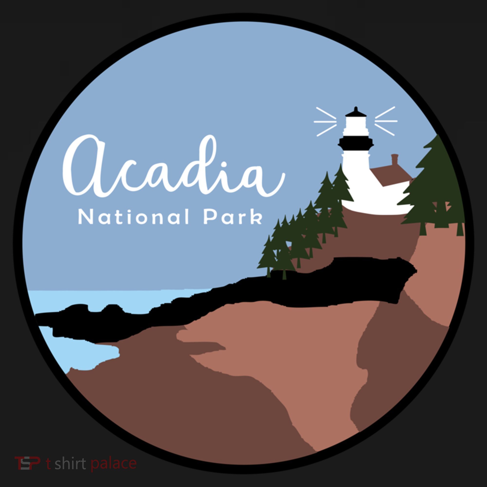 Acadia National Park 1916 Maine Bar Harbor Gift USA-Made Doggie Bandana