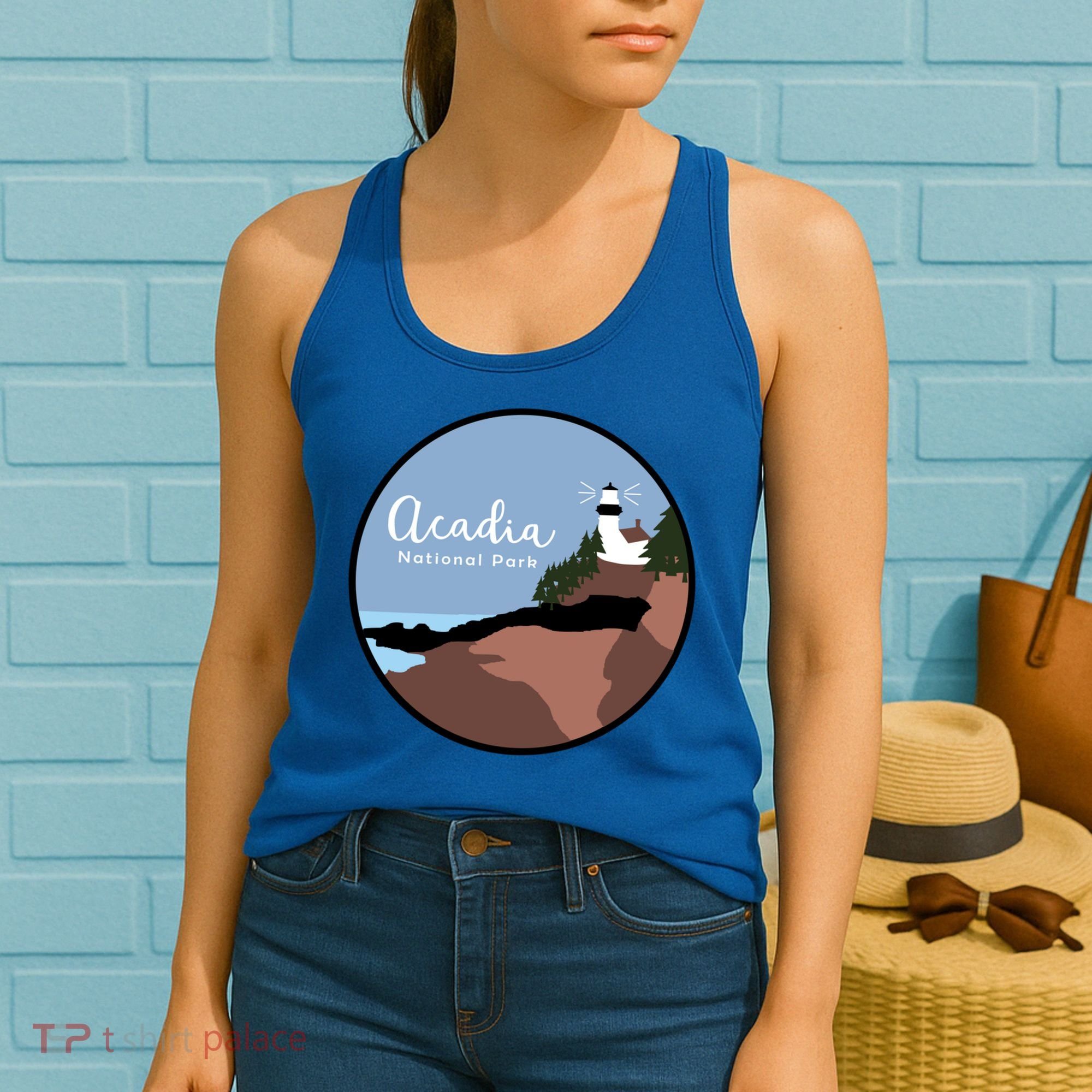 Acadia National Park 1916 Maine Bar Harbor Gift Women's Tank Top