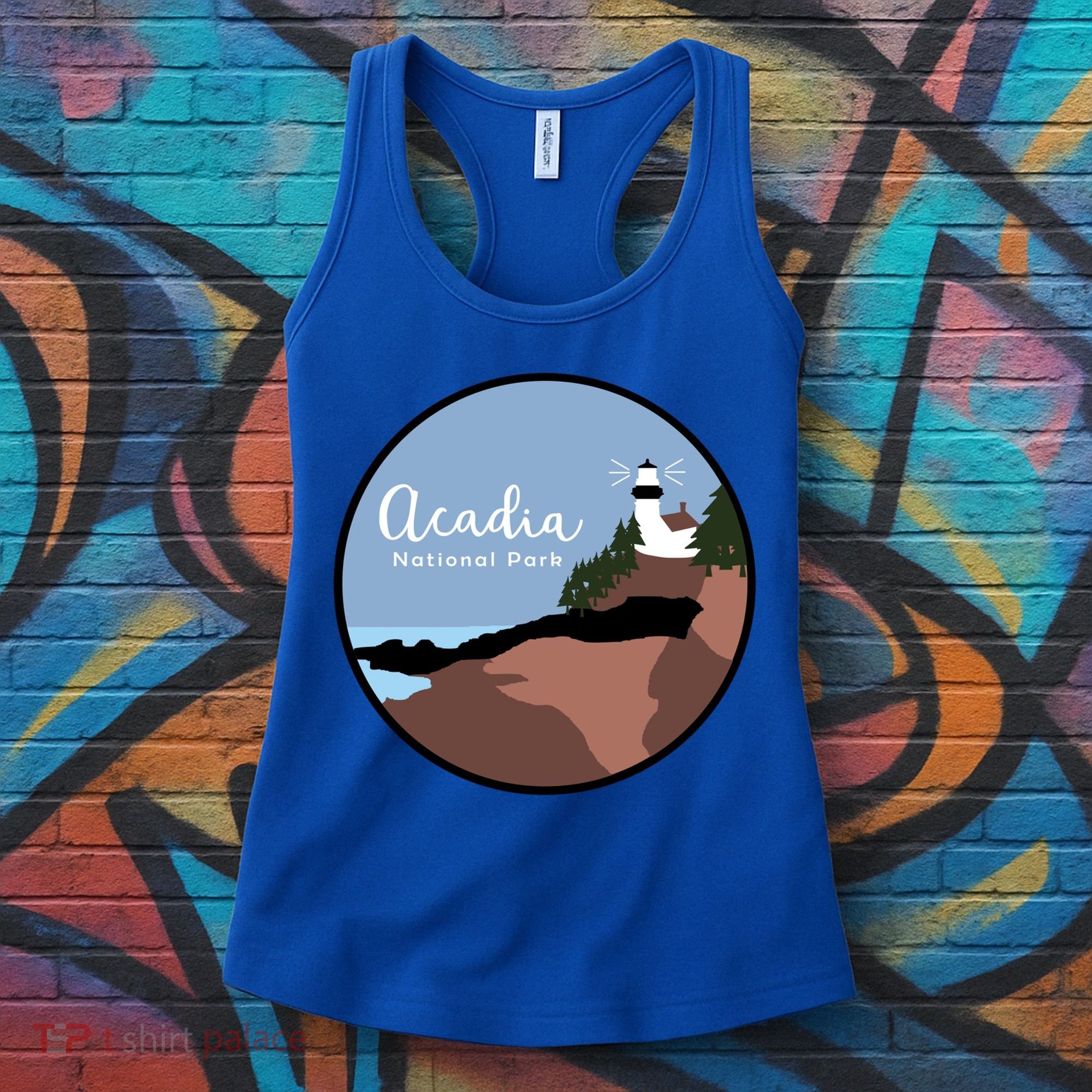 Acadia National Park 1916 Maine Bar Harbor Gift Women's Tank Top