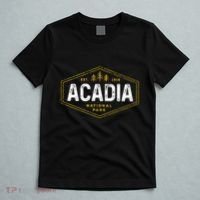 Acadia National Park Vintage Tree Hexagon Badge Hiking T-Shirt thumb 5