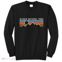 Acadia National Park Retro Mountain Lines Camping Hiking Sweatshirt thumb 0
