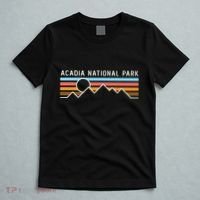 Acadia National Park Retro Mountain Lines Camping Hiking T-Shirt thumb 5