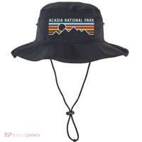 Acadia National Park Retro Mountain Lines Camping Hiking Bucket Hat thumb 0