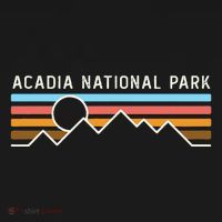 Acadia National Park Retro Mountain Lines Camping Hiking Women's Hoodie thumb 2