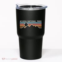 Acadia National Park Retro Mountain Lines Camping Hiking Tumbler thumb 0
