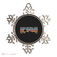 Acadia National Park Retro Mountain Lines Camping Hiking Ornament thumb 0