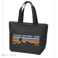 Acadia National Park Retro Mountain Lines Camping Hiking Tote Bag thumb 3