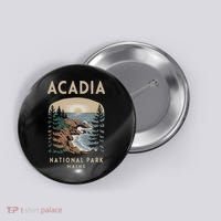 Acadia National Park Maine Scenic View Button thumb 0