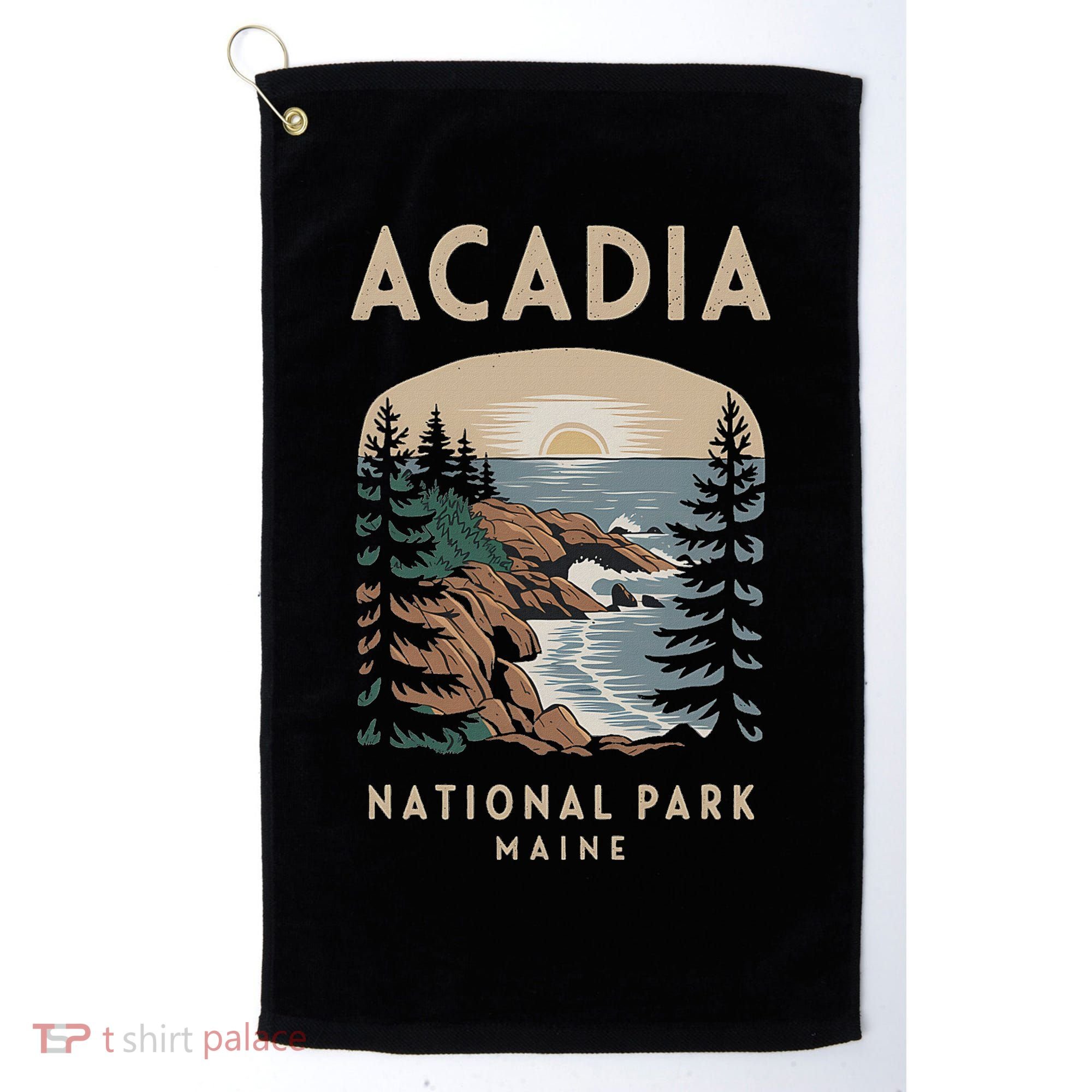 Acadia National Park Maine Scenic View Golf Towel