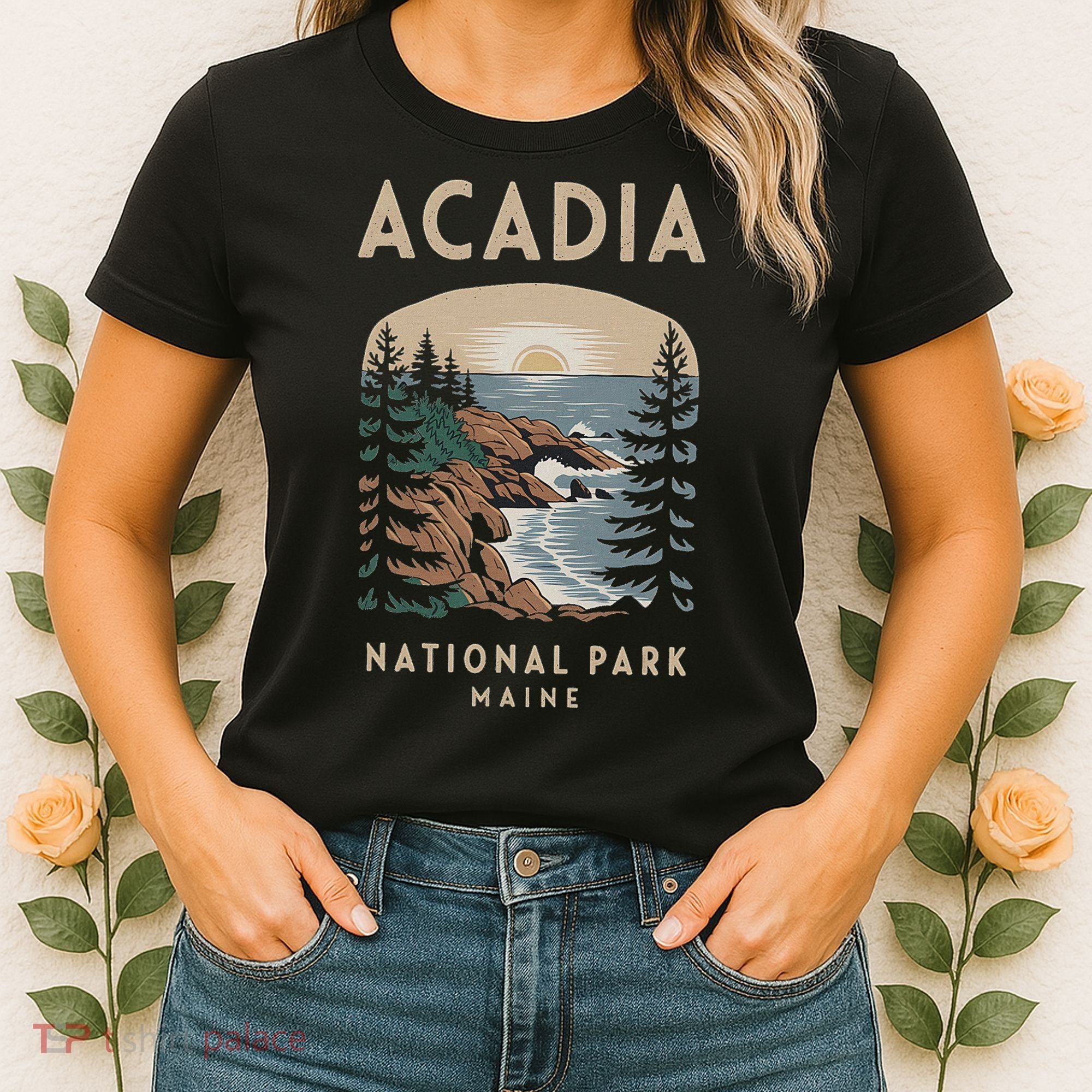 Acadia National Park Maine Scenic View Women's T-Shirt