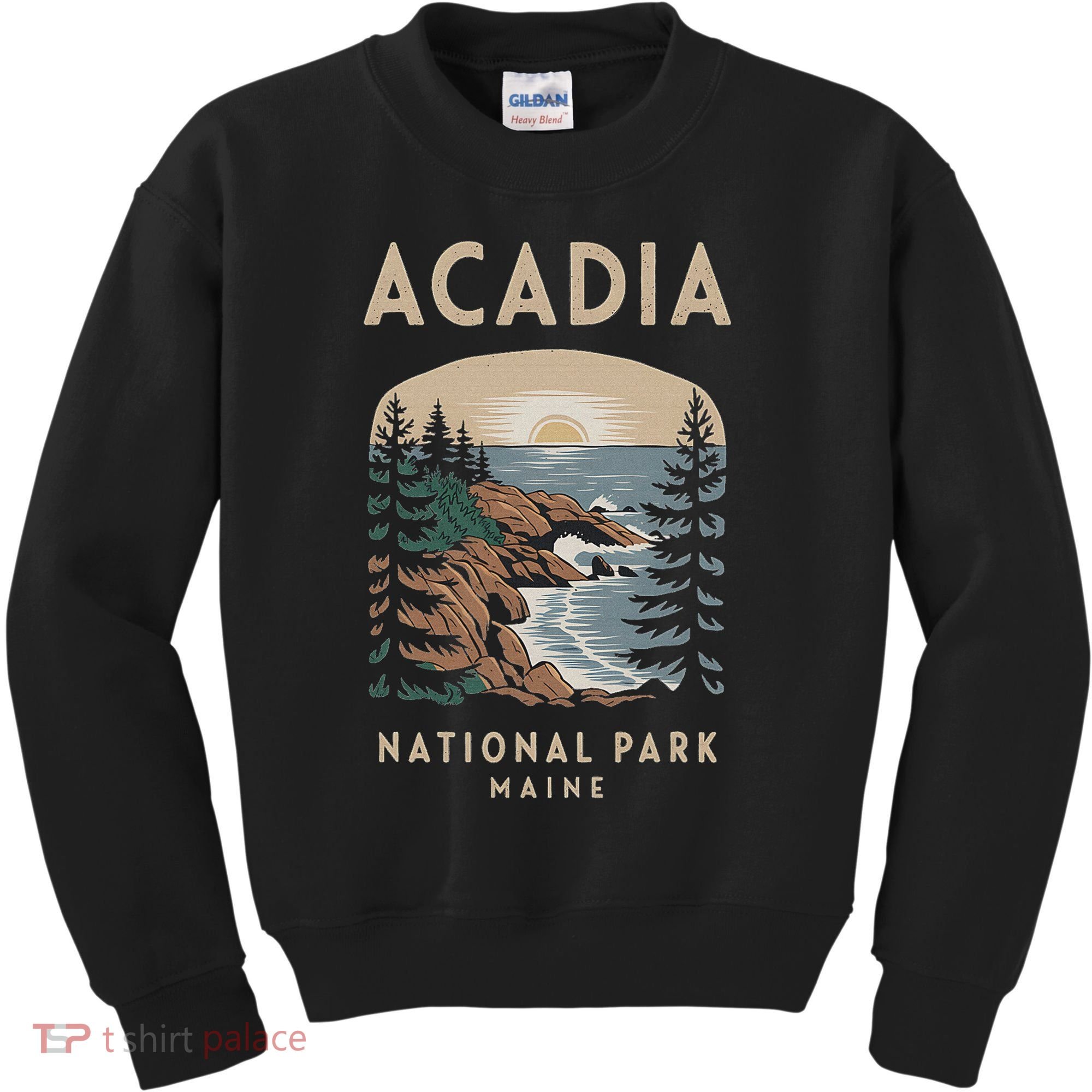 Acadia National Park Maine Scenic View Kids Sweatshirt
