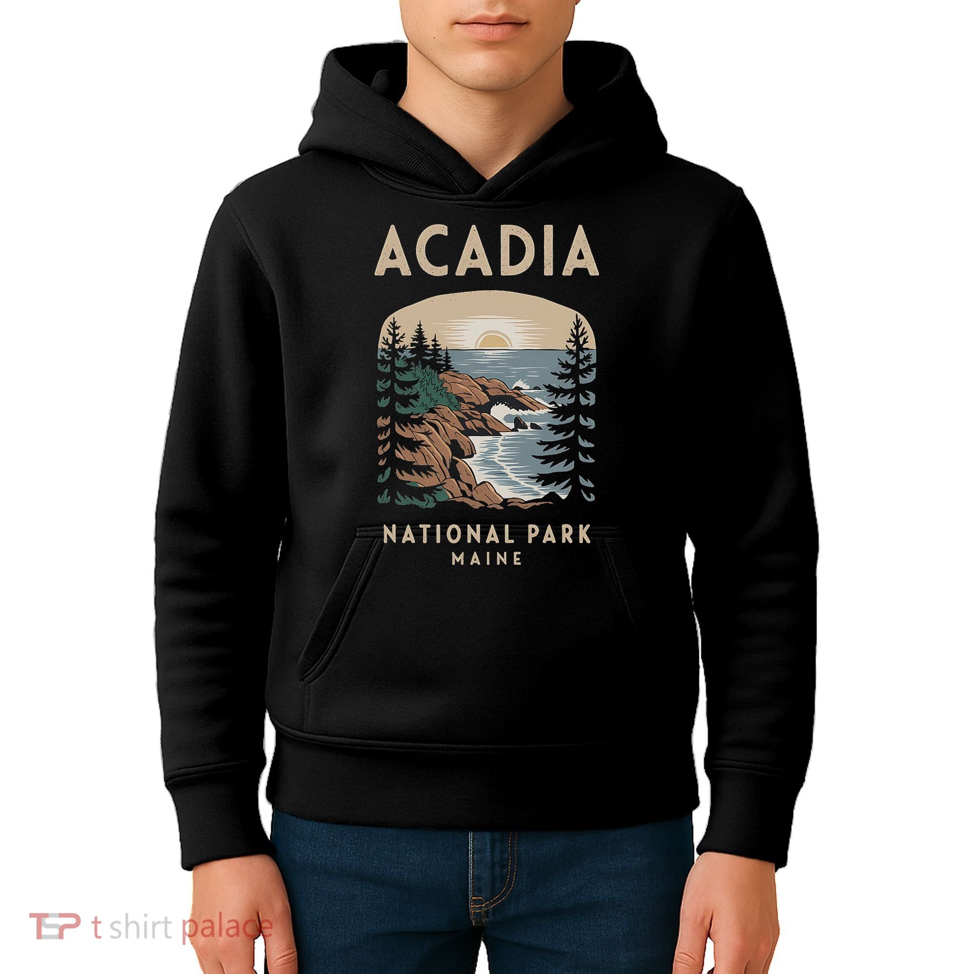 Acadia National Park Maine Scenic View Kids Hoodie