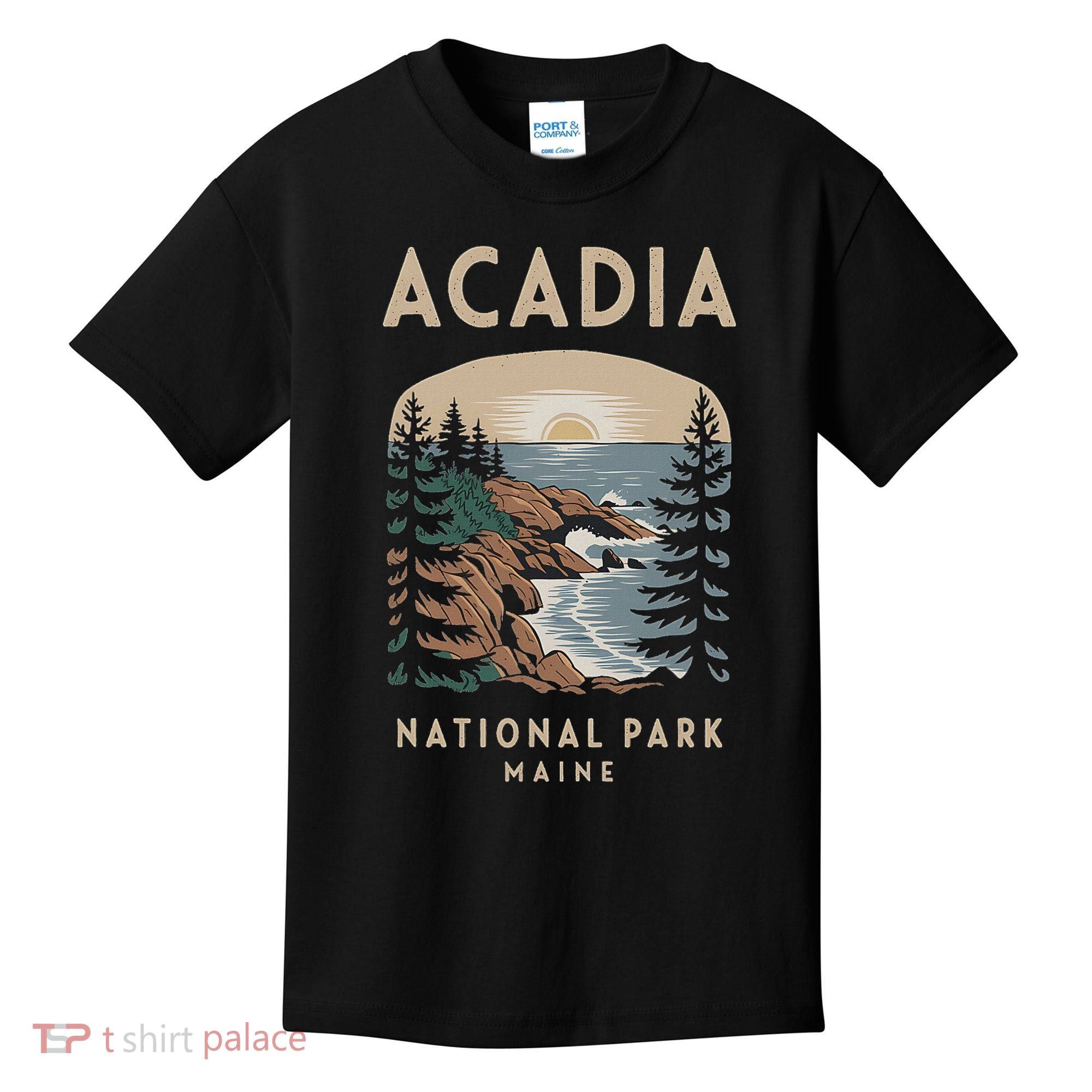 Acadia National Park Maine Scenic View Kids T-Shirt