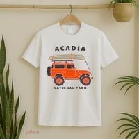 Acadia National Park Vintage Maine Souvenir Retro Gift T-Shirt thumb 2