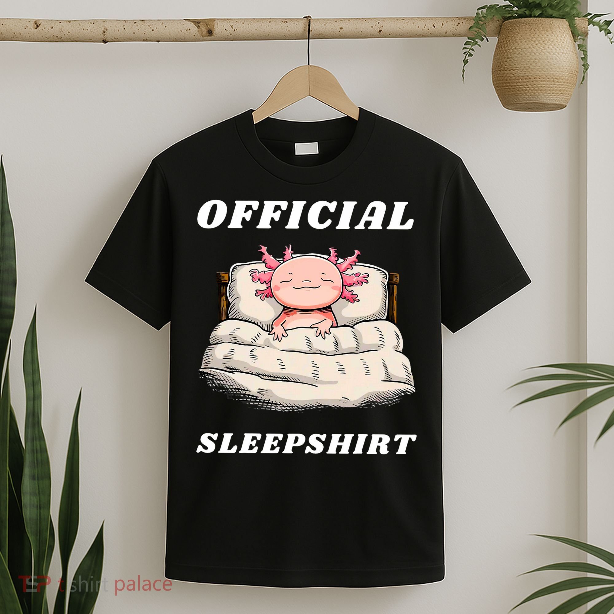 Axolotl Nap Pajamas Offici.al Napping Nightgown Funny  T-Shirt