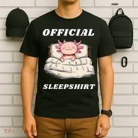 Axolotl Nap Pajamas Offici.al Napping Nightgown Funny  T-Shirt thumb 6