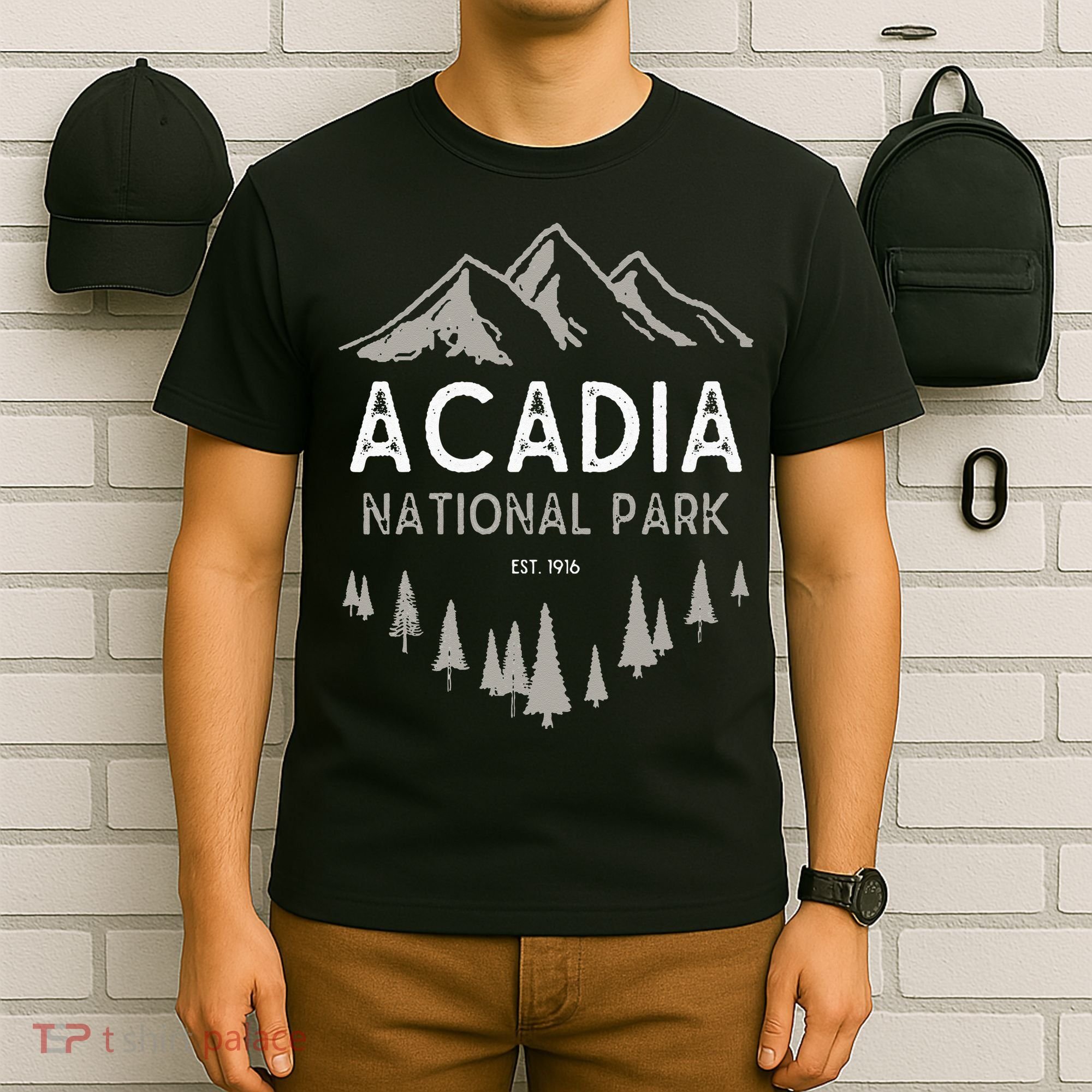 Acadia National Park Est 1916 Vintage Maine T-Shirt