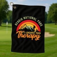 Acadia National Park Funny Quote And Gift Golf Towel thumb 1