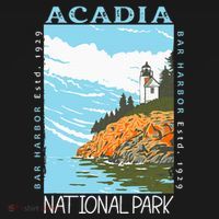 Acadia National Park Bar Harbor Maine Vintage T-Shirt thumb 7