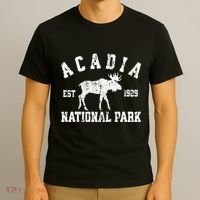 Acadia National Park Maine Nature Hike Moose Outdoors T-Shirt thumb 3
