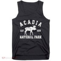 Acadia National Park Maine Nature Hike Moose Outdoors Tank Top thumb 0