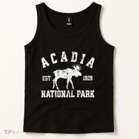Acadia National Park Maine Nature Hike Moose Outdoors Tank Top thumb 2