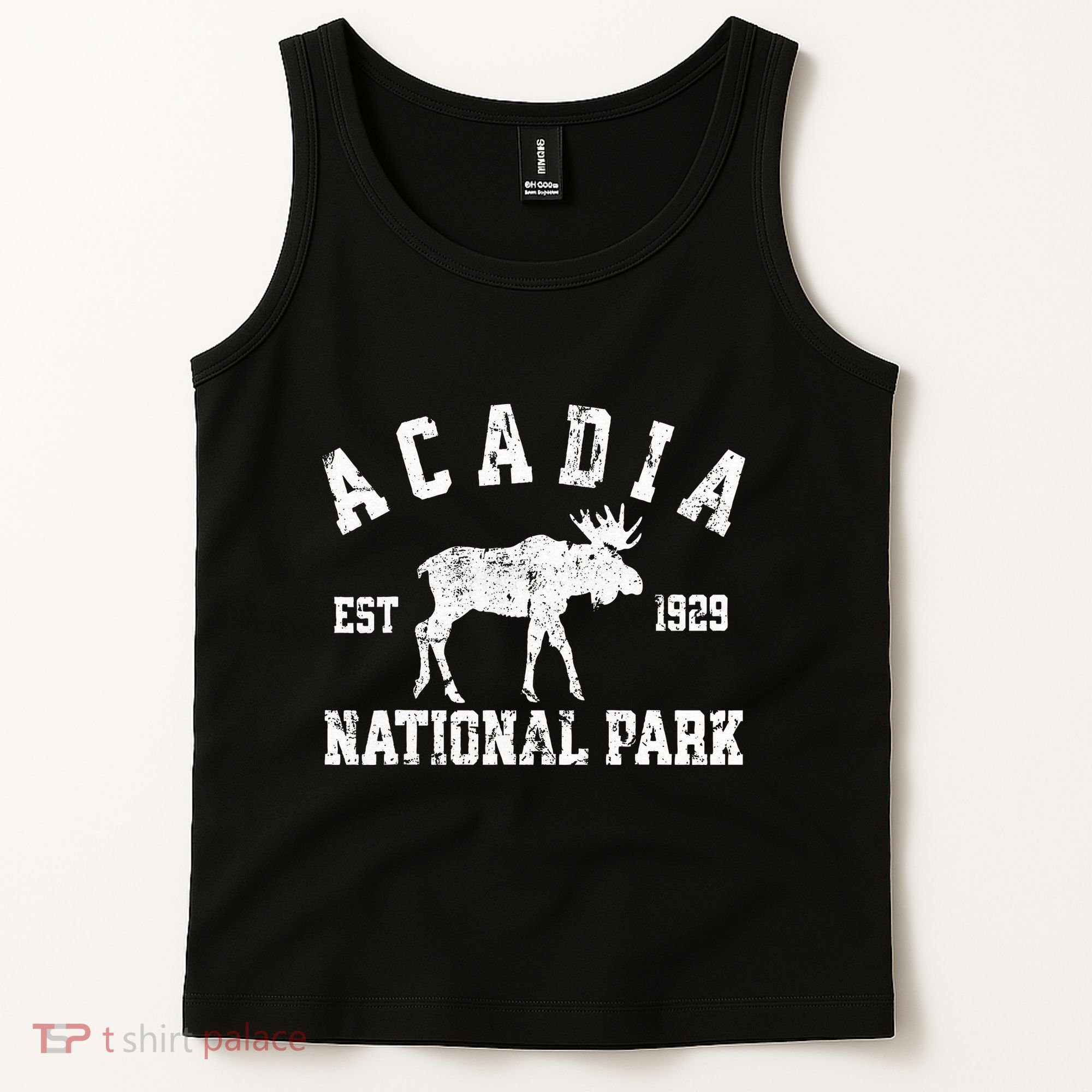 Acadia National Park Maine Nature Hike Moose Outdoors Tank Top
