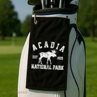 Acadia National Park Maine Nature Hike Moose Outdoors Golf Towel thumb 2