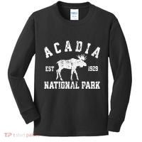 Acadia National Park Maine Nature Hike Moose Outdoors Kids Long Sleeve Shirt thumb 0