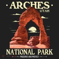 Arches National Park Retro Hiking & Camping Lover Women's Sweatshirt thumb 2
