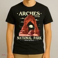 Arches National Park Retro Hiking & Camping Lover T-Shirt thumb 3