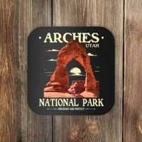 Arches National Park Retro Hiking & Camping Lover Coaster thumb 0