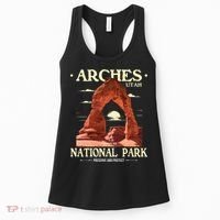 Arches National Park Retro Hiking & Camping Lover Women's Tank Top thumb 0