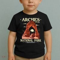 Arches National Park Retro Hiking & Camping Lover Toddler T-Shirt thumb 2