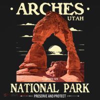 Arches National Park Retro Hiking & Camping Lover Toddler T-Shirt thumb 4
