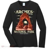 Arches National Park Retro Hiking & Camping Lover Women's Long Sleeve Shirt thumb 0