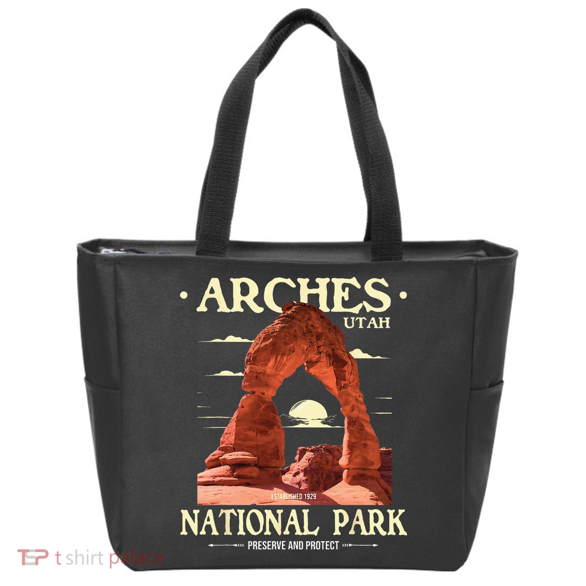 Arches National Park Retro Hiking & Camping Lover Tote Bag