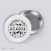 Acadia National Park Maine Moose Nature Hiking Outdoors Button thumb 0
