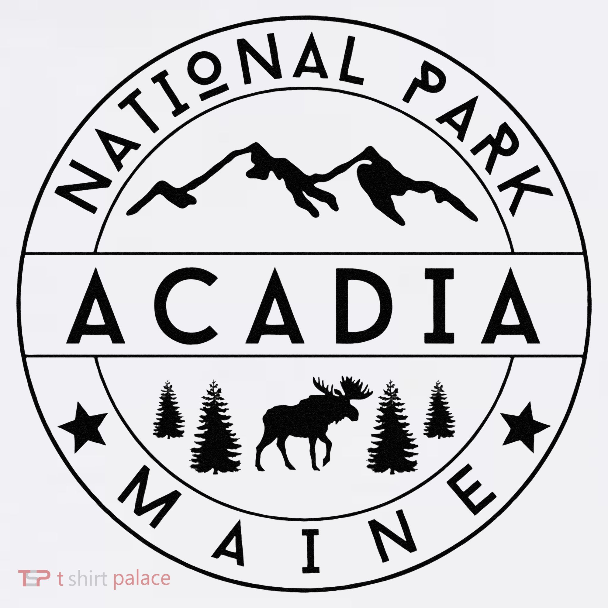 Acadia National Park Maine Moose Nature Hiking Outdoors Baby Bodysuit